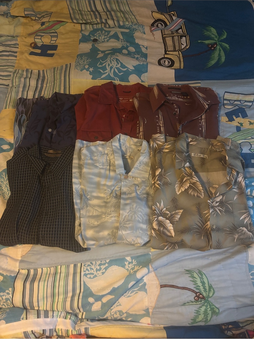 Assorted Men’s Button-Up Shirts nautical - reseller bundle